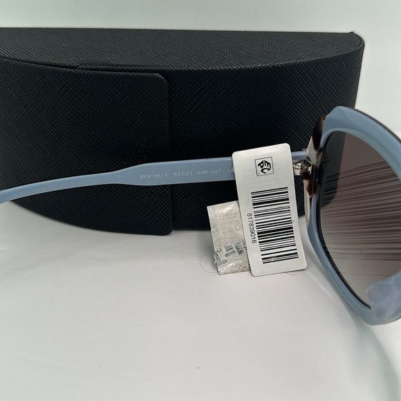 New Authentic Prada PR 16US HERITAGE KHR0A7 Black Azure / Spotted Brown - Picture 15 of 15